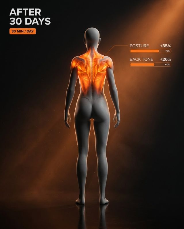 Waistline -3cm and core strength +38% after 30 days